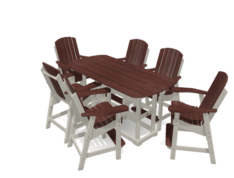 6' Bistro Table Set with 6 Chairs - MY OUTDOOR ROOM