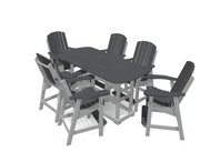 6' Bistro Table Set with 6 Chairs - MY OUTDOOR ROOM