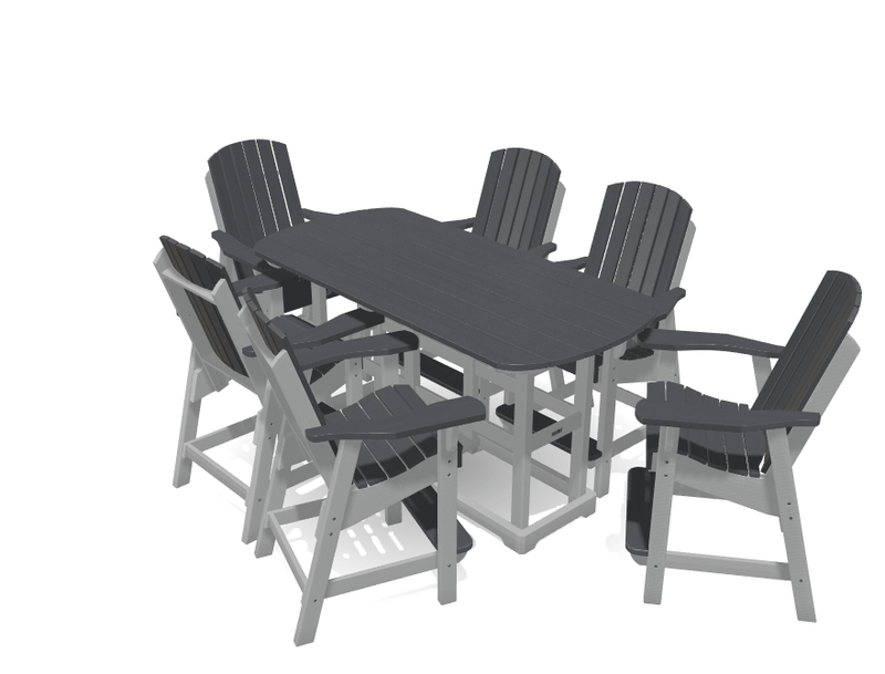 6' Bistro Table Set with 6 Chairs - MY OUTDOOR ROOM
