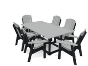 6' Dining Table Deluxe Set with 6 Chairs - MY OUTDOOR ROOM