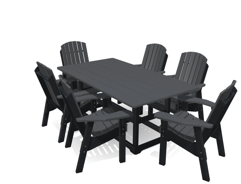 6' Dining Table Deluxe Set with 6 Chairs - MY OUTDOOR ROOM
