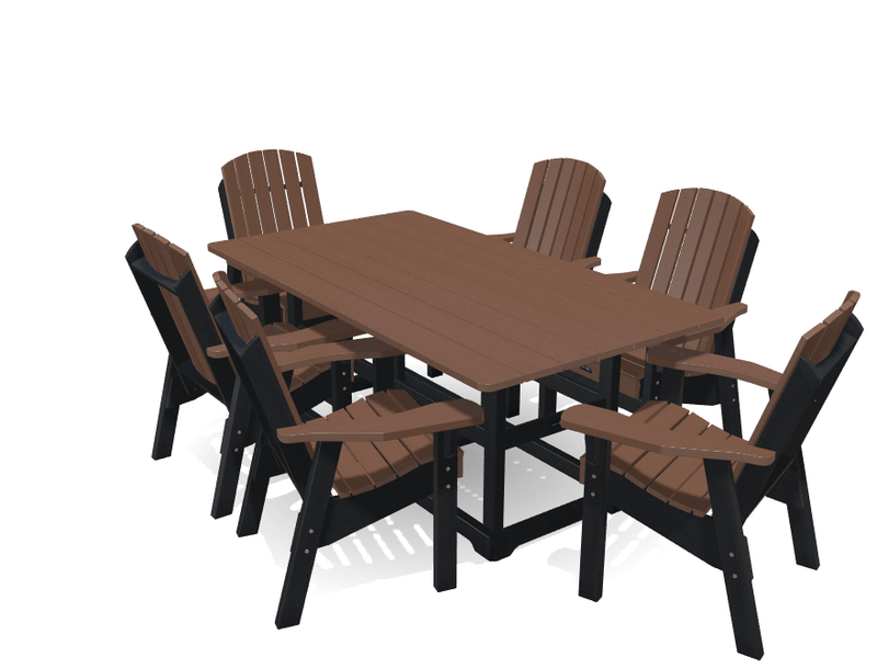 6' Dining Table Deluxe Set with 6 Chairs - MY OUTDOOR ROOM