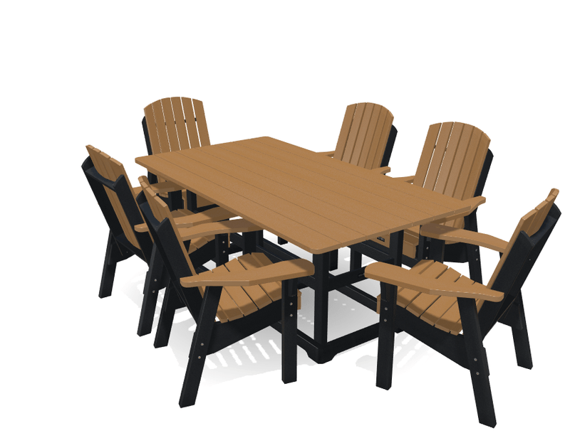 6' Dining Table Deluxe Set with 6 Chairs - MY OUTDOOR ROOM
