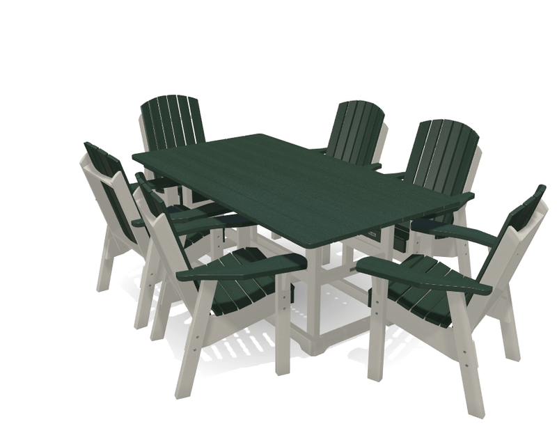 6' Dining Table Deluxe Set with 6 Chairs - MY OUTDOOR ROOM