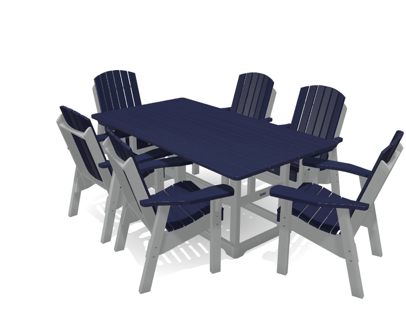 6' Dining Table Deluxe Set with 6 Chairs - MY OUTDOOR ROOM