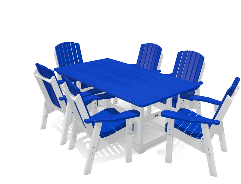 6' Dining Table Deluxe Set with 6 Chairs - MY OUTDOOR ROOM