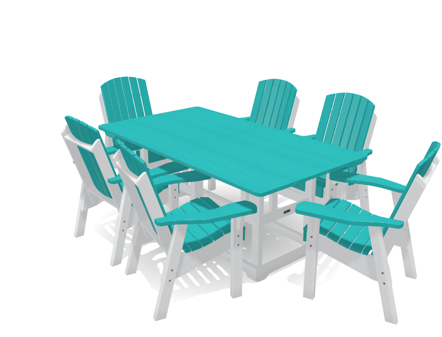 6&#39; Dining Table Deluxe Set with 6 Chairs - MY OUTDOOR ROOM