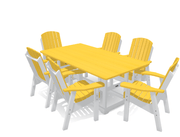 6' Dining Table Deluxe Set with 6 Chairs - MY OUTDOOR ROOM