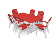 6' Dining Table Deluxe Set with 6 Chairs - MY OUTDOOR ROOM