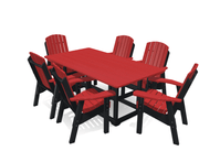 6' Dining Table Deluxe Set with 6 Chairs - MY OUTDOOR ROOM