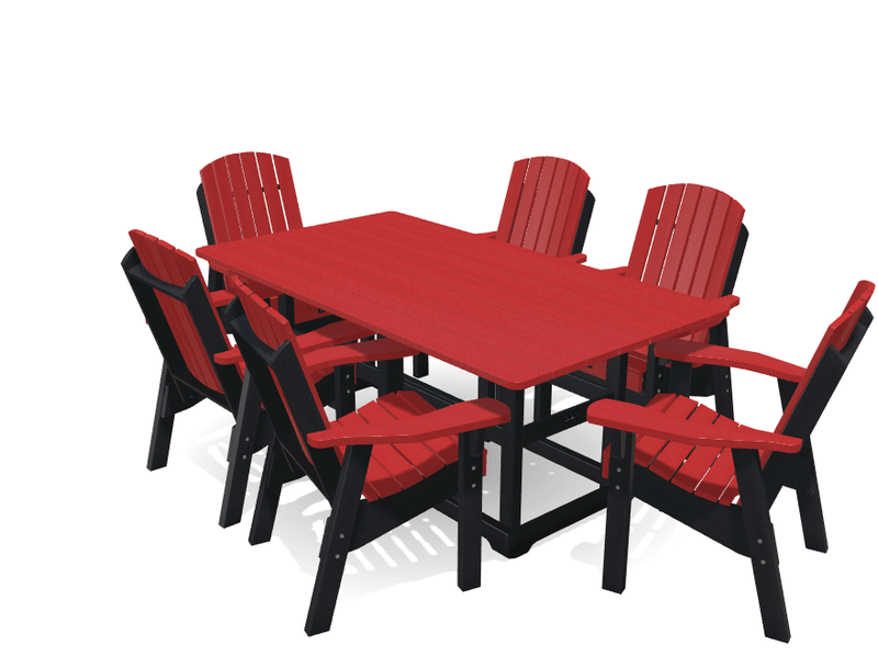 6' Dining Table Deluxe Set with 6 Chairs - MY OUTDOOR ROOM