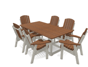 6' Dining Table Deluxe Set with 6 Chairs - MY OUTDOOR ROOM