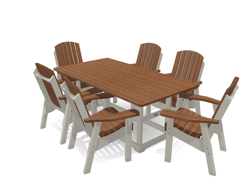 6' Dining Table Deluxe Set with 6 Chairs - MY OUTDOOR ROOM