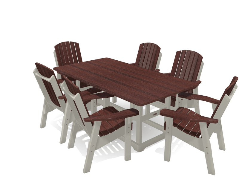 6' Dining Table Deluxe Set with 6 Chairs - MY OUTDOOR ROOM