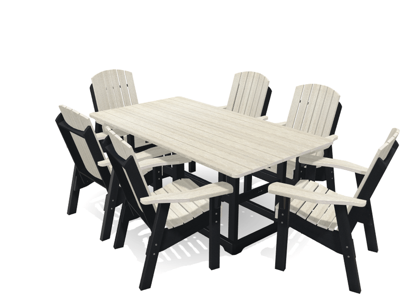 6' Dining Table Deluxe Set with 6 Chairs - MY OUTDOOR ROOM