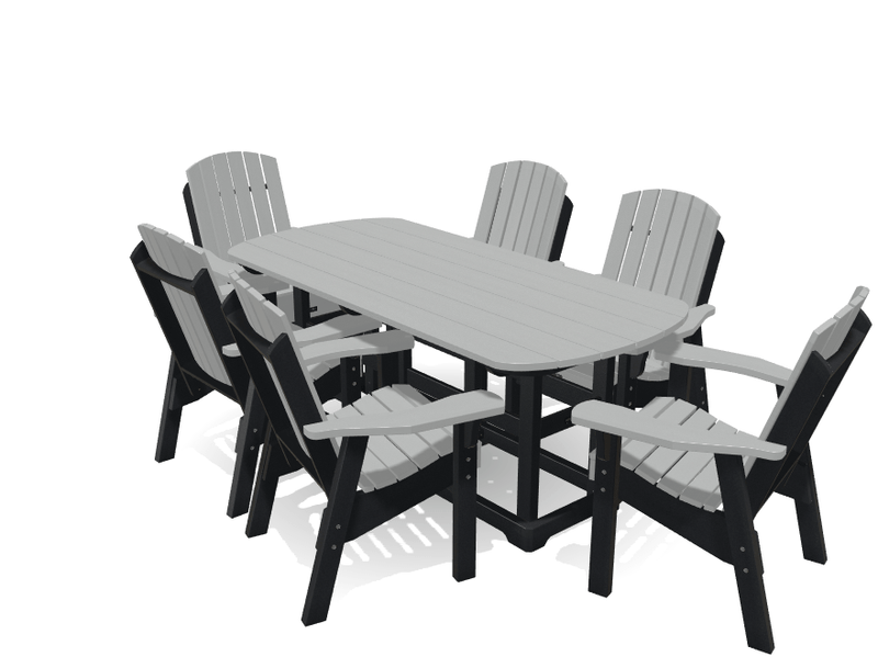 6' Dining Table Set with 6 Chairs - MY OUTDOOR ROOM