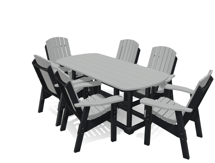 6&#39; Dining Table Set with 6 Chairs - MY OUTDOOR ROOM