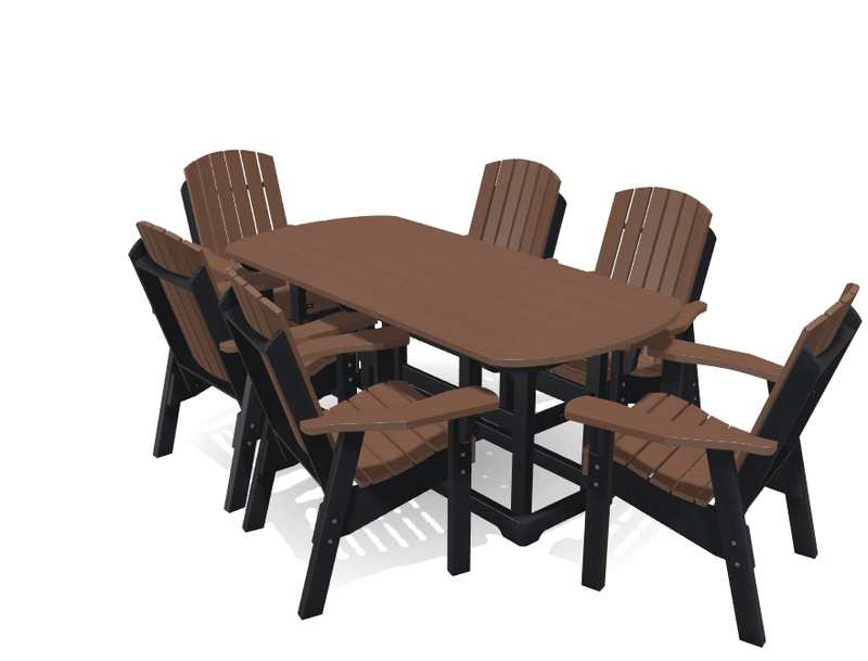 6' Dining Table Set with 6 Chairs - MY OUTDOOR ROOM
