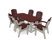 6' Dining Table Set with 6 Chairs - MY OUTDOOR ROOM