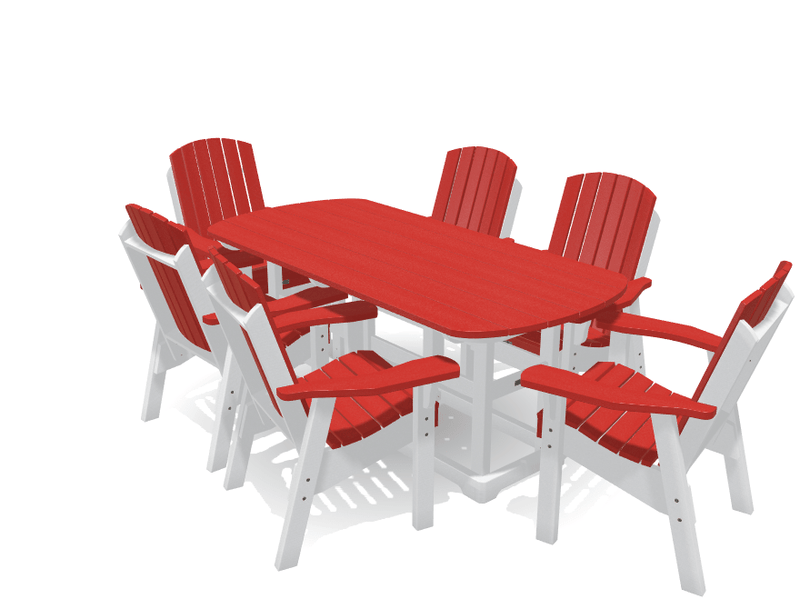 6' Dining Table Set with 6 Chairs - MY OUTDOOR ROOM