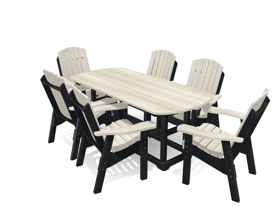 6' Dining Table Set with 6 Chairs - MY OUTDOOR ROOM