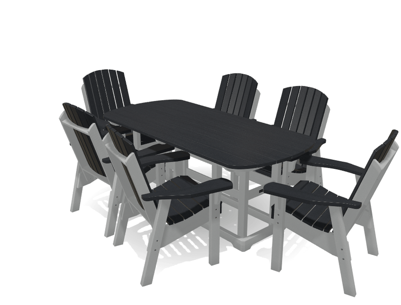 6' Dining Table Set with 6 Chairs - MY OUTDOOR ROOM