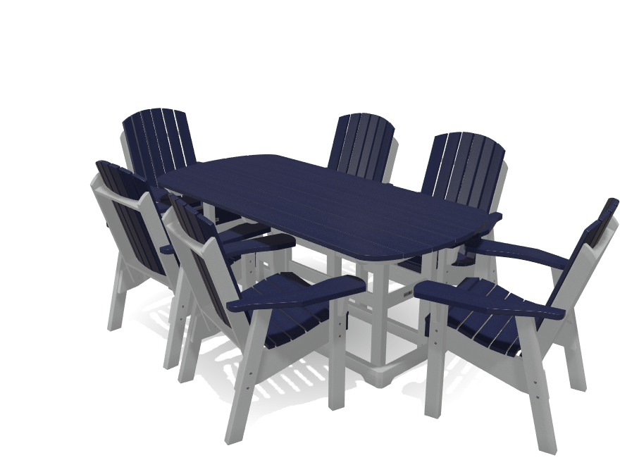 6&#39; Dining Table Set with 6 Chairs - MY OUTDOOR ROOM