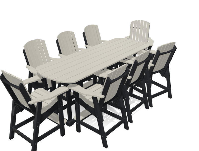 8' Bistro Set with 8 Chairs - MY OUTDOOR ROOM
