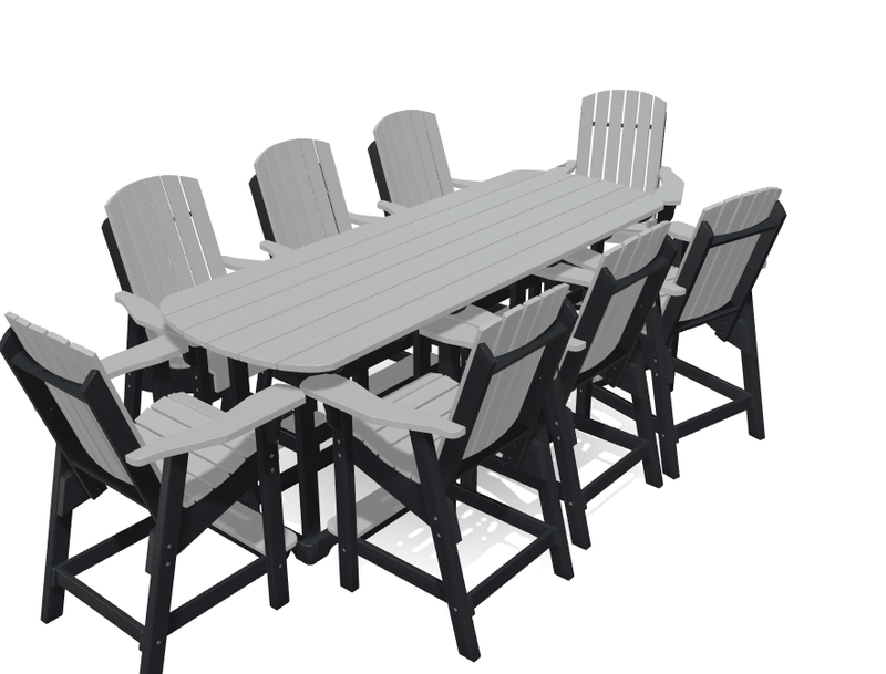 8' Bistro Set with 8 Chairs - MY OUTDOOR ROOM