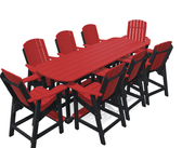 8' Bistro Set with 8 Chairs - MY OUTDOOR ROOM