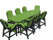 8' Bistro Set with 8 Chairs - MY OUTDOOR ROOM