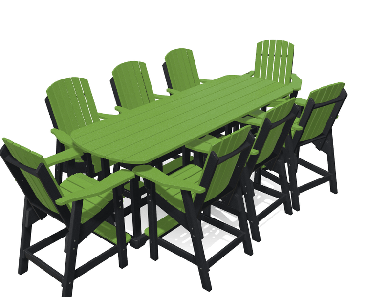 8' Bistro Set with 8 Chairs - MY OUTDOOR ROOM