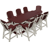 8' Bistro Set with 8 Chairs - MY OUTDOOR ROOM