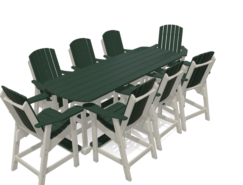 8' Bistro Set with 8 Chairs - MY OUTDOOR ROOM