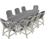8' Bistro Set with 8 Chairs - MY OUTDOOR ROOM