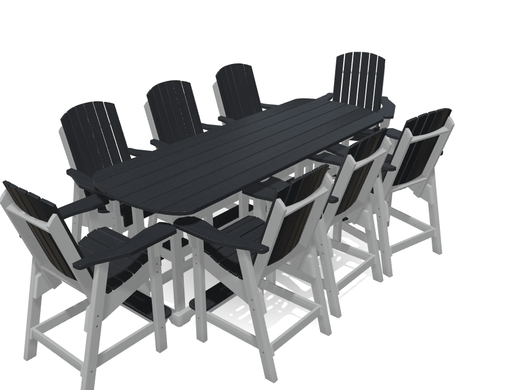 8' Bistro Set with 8 Chairs - MY OUTDOOR ROOM