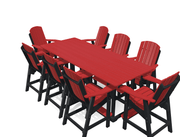 8' Bistro Table Deluxe Set with 8 Chairs - MY OUTDOOR ROOM