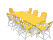 8' Bistro Table Deluxe Set with 8 Chairs - MY OUTDOOR ROOM