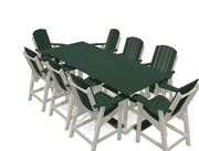 8' Bistro Table Deluxe Set with 8 Chairs - MY OUTDOOR ROOM