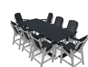 8' Bistro Table Deluxe Set with 8 Chairs - MY OUTDOOR ROOM