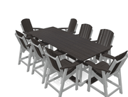 8' Bistro Table Deluxe Set with 8 Chairs - MY OUTDOOR ROOM