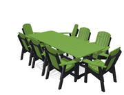 8' Dining Table Deluxe Set with 8 Chairs - MY OUTDOOR ROOM