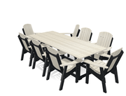 8' Dining Table Deluxe Set with 8 Chairs - MY OUTDOOR ROOM
