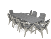 8' Dining Table Deluxe Set with 8 Chairs - MY OUTDOOR ROOM