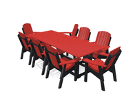 8' Dining Table Deluxe Set with 8 Chairs - MY OUTDOOR ROOM