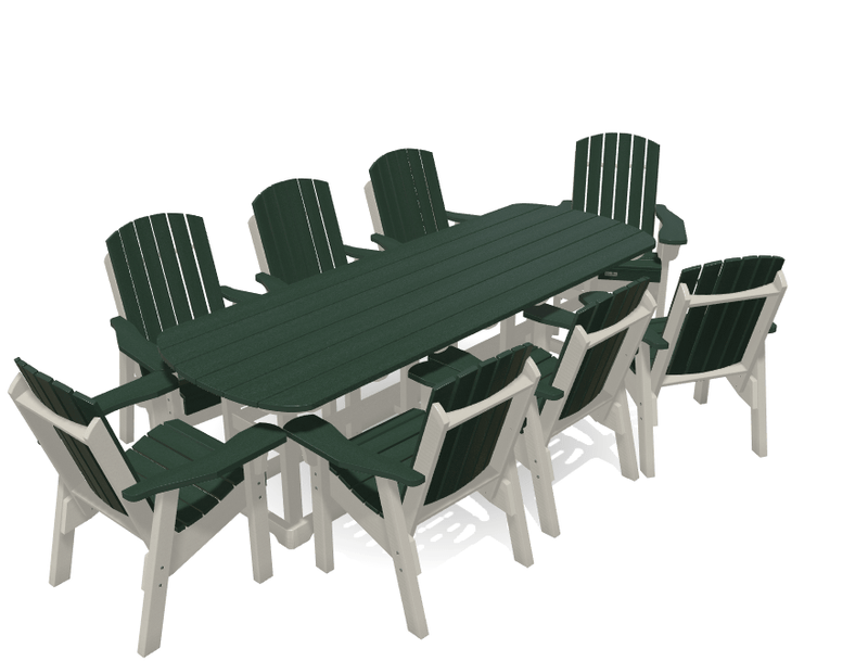 8' Dining Table Set with 8 Chairs - MY OUTDOOR ROOM
