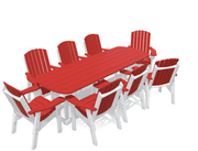 8' Dining Table Set with 8 Chairs - MY OUTDOOR ROOM