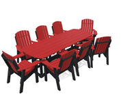 8' Dining Table Set with 8 Chairs - MY OUTDOOR ROOM