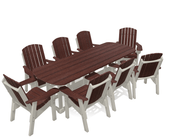 8' Dining Table Set with 8 Chairs - MY OUTDOOR ROOM