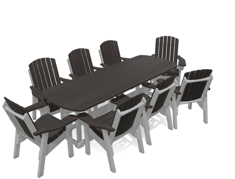 8' Dining Table Set with 8 Chairs - MY OUTDOOR ROOM